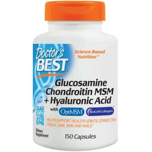 Doctor's Best - Glucosamine Chondroitin MSM + Hyaluronic Acid 150 caps