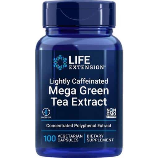 Lightly Caffeinated Mega Green Tea Extract - 100 vcaps