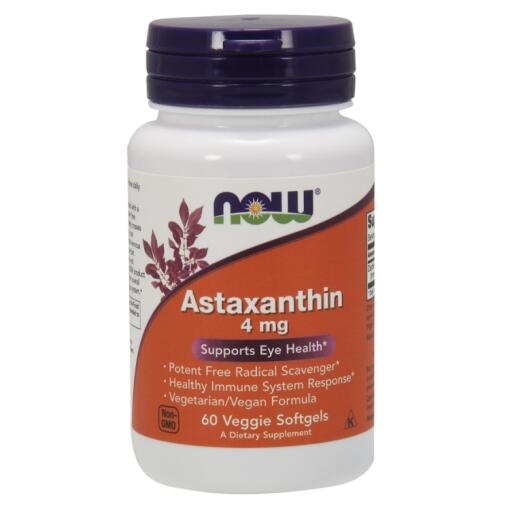 NOW Foods - Astaxanthin 4mg - 60 veggie softgels