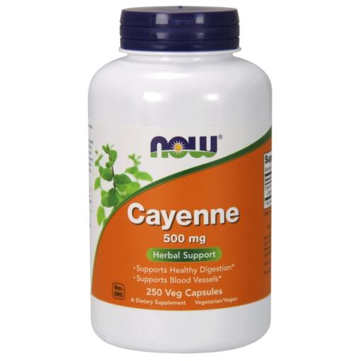 NOW Foods - Cayenne 500mg - 250 vcaps