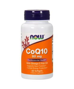 NOW Foods - CoQ10 with Omega-3 60mg with - 60 softgels