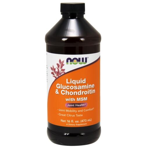 NOW Foods - Glucosamine & Chondroitin with MSM Liquid - 473ml.