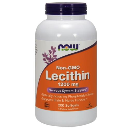 NOW Foods - Lecithin 1200mg Non-GMO - 200 softgels