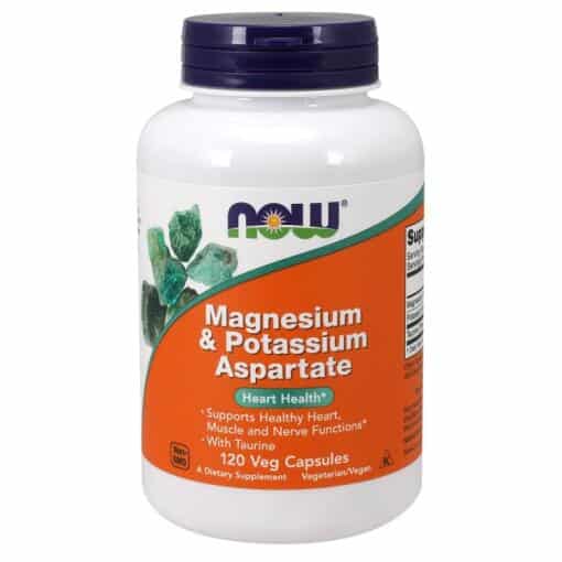 NOW Foods - Magnesium & Potassium Aspartate with Taurine 120 vcaps