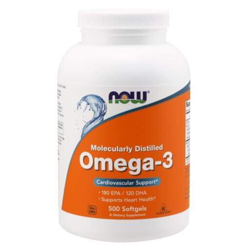 NOW Foods - Omega-3 Molecularly Distilled 500 softgels