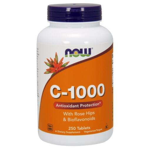 NOW Foods - Vitamin C-1000 with Rose Hips & Bioflavonoids 250 tablets