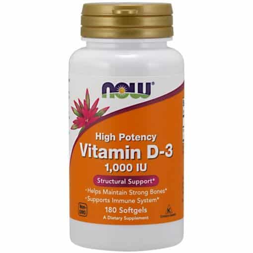 NOW Foods - Vitamin D-3 1000 IU - 180 softgels