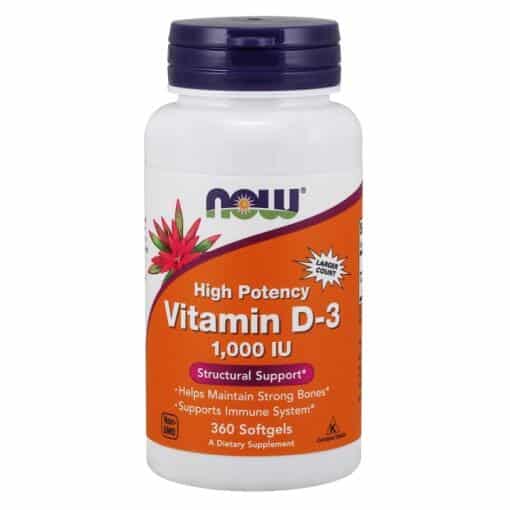 NOW Foods - Vitamin D-3 1000 IU - 360 softgels