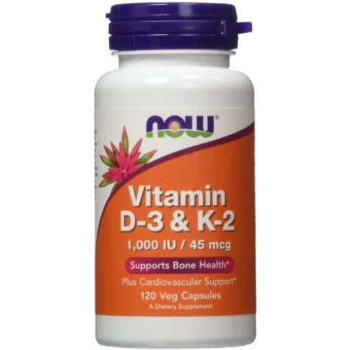 NOW Foods - Vitamin D-3 & K-2 120vcaps