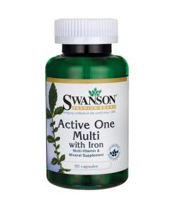 Swanson - Active One Multivitamin with Iron 90 caps