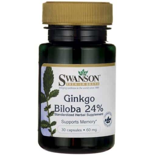 Swanson - Ginkgo Biloba Extract 24% 60mg - 30 caps