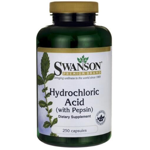 Swanson - Hydrochloric Acid (with Pepsin) 250 caps