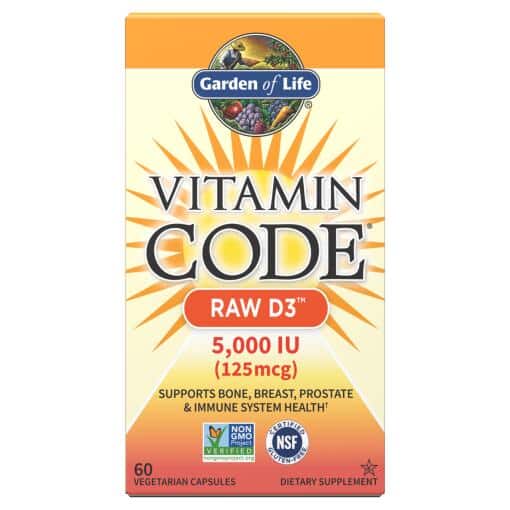 Vitamin Code Raw D3 5.000 IE 60 kapsler