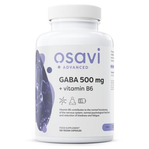 GABA 500mg + Vitamin B6 - 120 vcaps