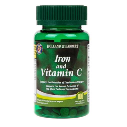 Holland & Barrett - Iron & Vitamin C 100 tablets